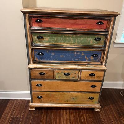 Cherokee Furniture Co. Multicolor Six Drawer Chest of Drawers (BLR-MG)