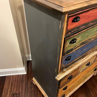 Cherokee Furniture Co. Multicolor Six Drawer Chest of Drawers (BLR-MG)