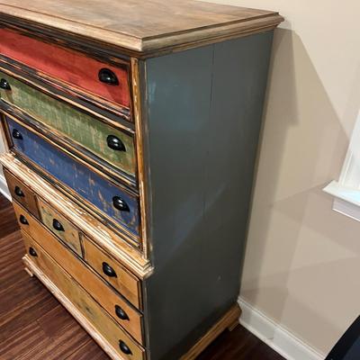 Cherokee Furniture Co. Multicolor Six Drawer Chest of Drawers (BLR-MG)