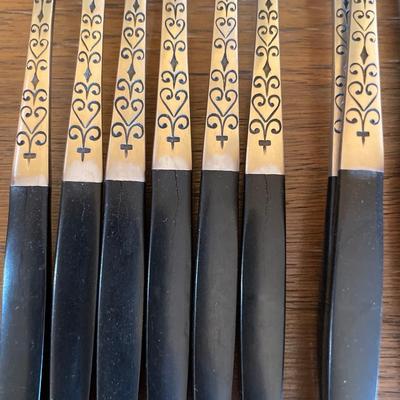 Interpur silverware Japan with black handles