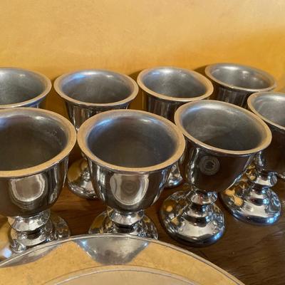 Pewter dining set