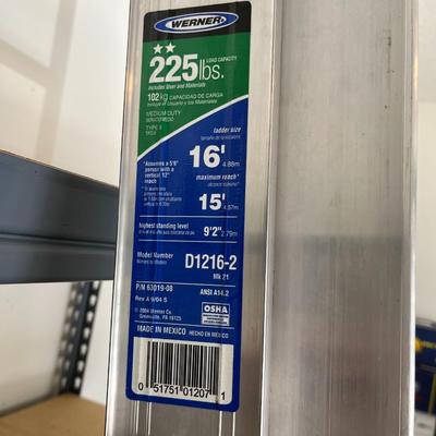 Werner 16" Extension Ladder (G)