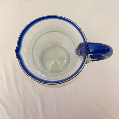 Artisan Blown Blue-Rimmed Drinkware (K-SS)