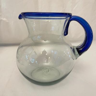 Artisan Blown Blue-Rimmed Drinkware (K-SS)