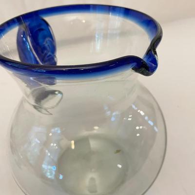Artisan Blown Blue-Rimmed Drinkware (K-SS)