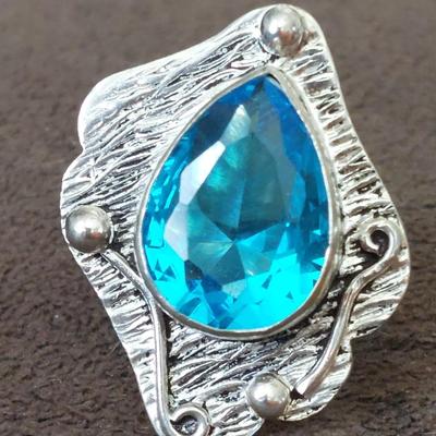 Topaz and Sterling Silver Ring