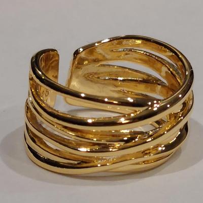 18kt Gold Overlay sterling silver Ring