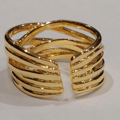 18kt Gold Overlay sterling silver Ring