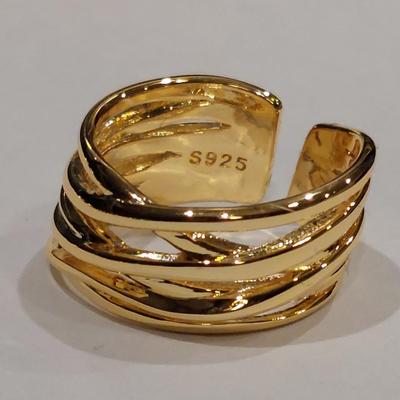 18kt Gold Overlay sterling silver Ring