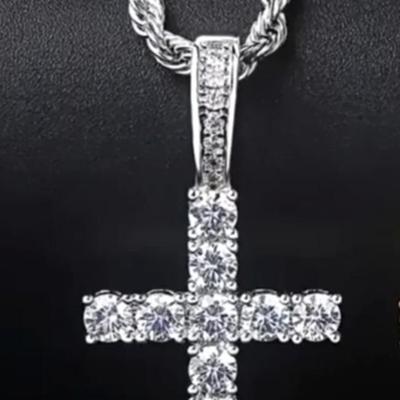 Moissanite Cross Necklace