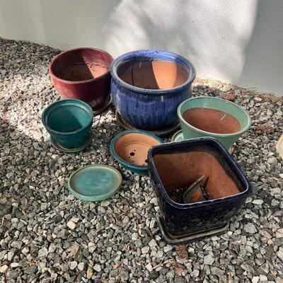 Assortment of Glazed Plant Pots (BY-RG)