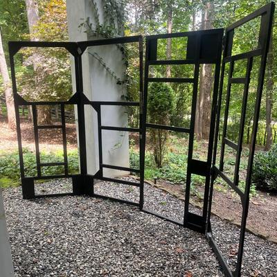 Wooden Two Piece Black Painted Backdrop (BW-MG)