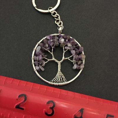 Beautiful amethyst tree of life teaching Silver-tone very nice