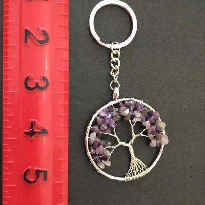 Beautiful amethyst tree of life teaching Silver-tone very nice
