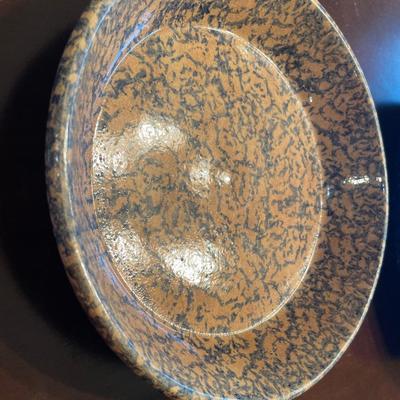 Blue sponge pottery and stars bowls