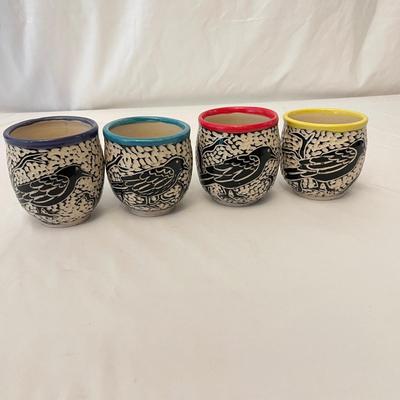 Local Artist Katherine Owen Sgraffito Mug Set (K-SS)