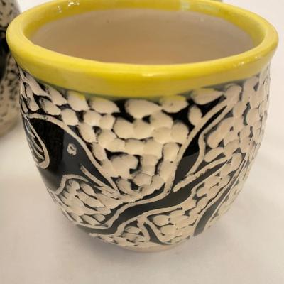 Local Artist Katherine Owen Sgraffito Mug Set (K-SS)