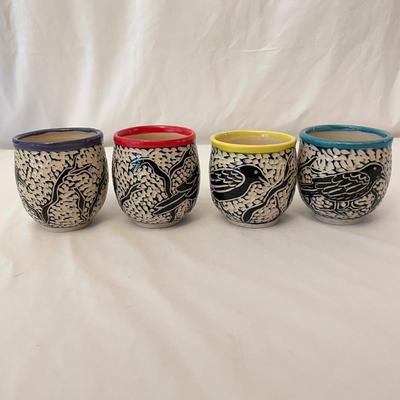 Local Artist Katherine Owen Sgraffito Mug Set (K-SS)