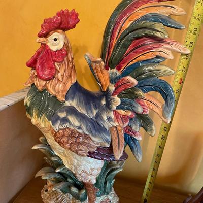 Large rooster and platter