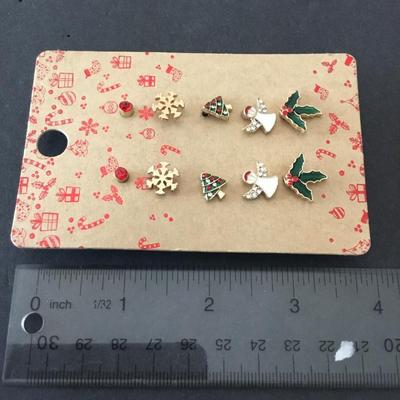 Cute Christmas holiday stud earrings