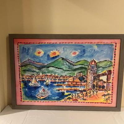 Marmot Hill Collective Framed Canvas Print W/COA (WS-MG)