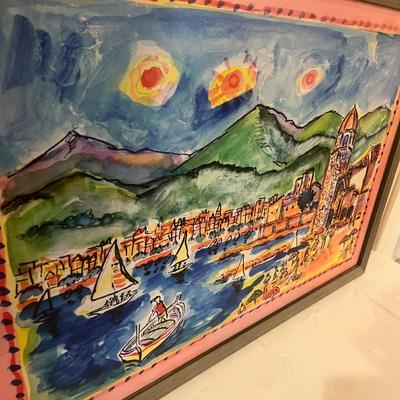 Marmot Hill Collective Framed Canvas Print W/COA (WS-MG)
