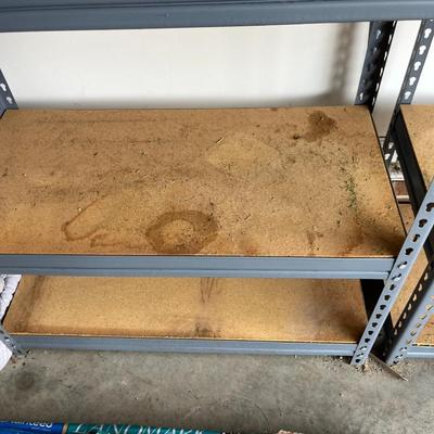 Metal Shelving with Wood Shelf (G)