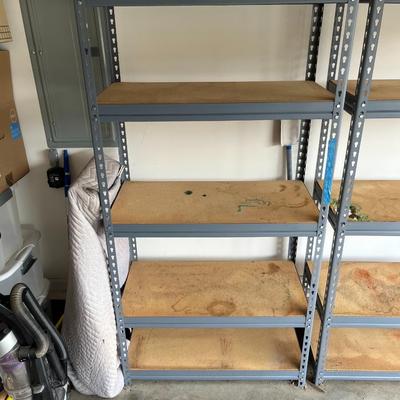 Metal Shelving with Wood Shelf (G)