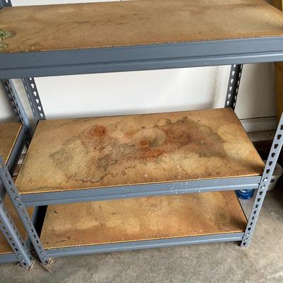 Metal Shelving with Wood Shelf (G)