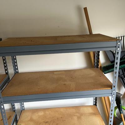 Metal Shelving with Wood Shelf (G)