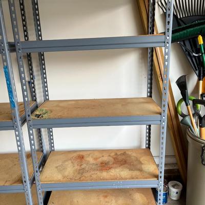 Metal Shelving with Wood Shelf (G)