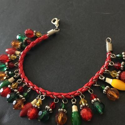 Christmas holiday charm bracelet