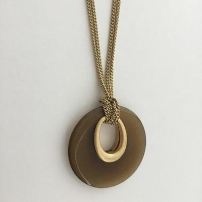 Lia Sophia marked gold tone fashion necklace