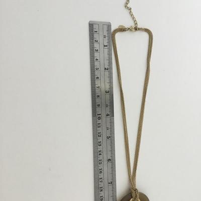 Lia Sophia marked gold tone fashion necklace