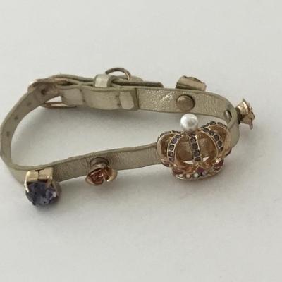 Betsey Johnson marked princess crown charm bracelet