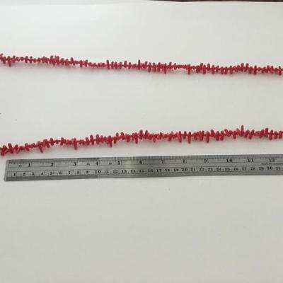 Red unique fashion long necklace