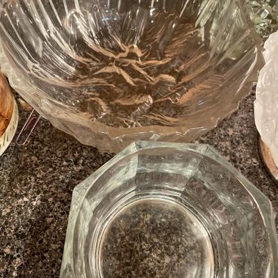 Clear glass & fancy bowls