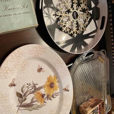 Platters and coffee grinder