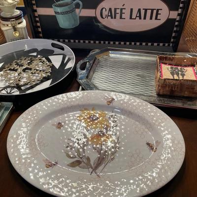 Platters and coffee grinder