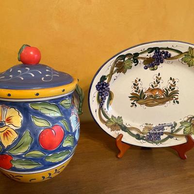 Fruit platter and canister