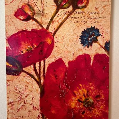 Red flower canvas