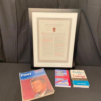 Framed JFK Inaugural Address, Books & Magazines (LR-SS)