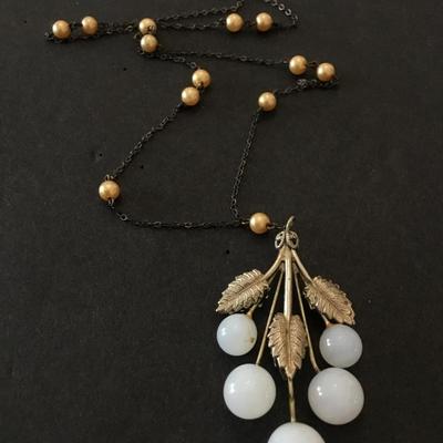 Vintage glass grape pendant art deco style