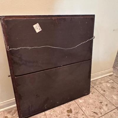 Vintage Mahogany Beveled Wall Mirror