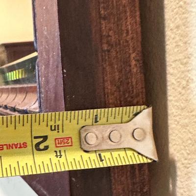 Vintage Mahogany Beveled Wall Mirror