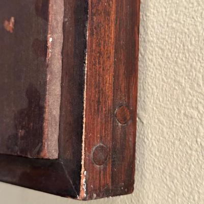 Vintage Mahogany Beveled Wall Mirror
