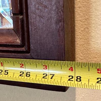 Vintage Mahogany Beveled Wall Mirror