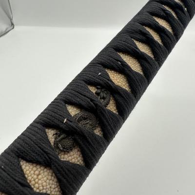 Katana Style Samurai Sword with Black Saya & Dragon Tsuba