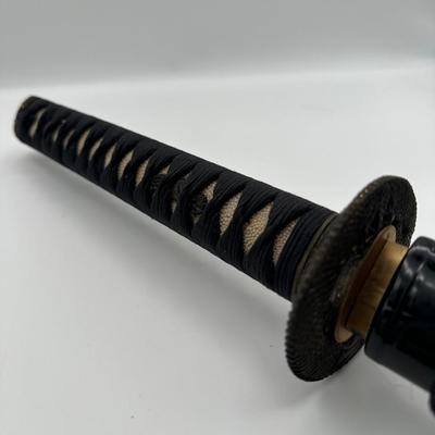 Katana Style Samurai Sword with Black Saya & Dragon Tsuba