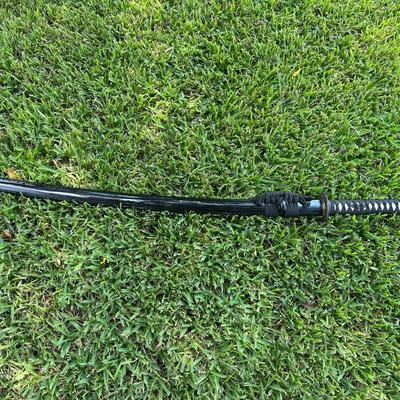 Katana Style Samurai Sword with Black Saya & Dragon Tsuba